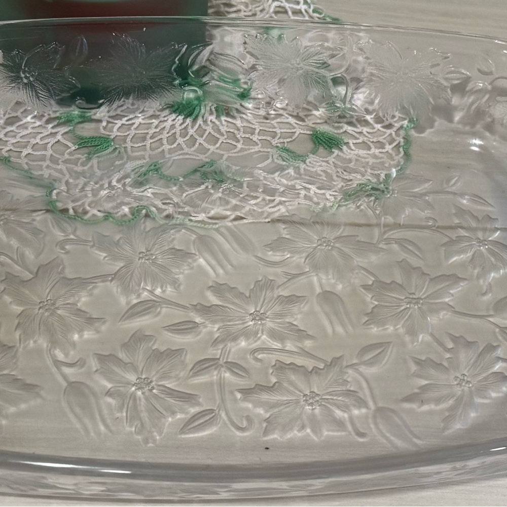Princess House Fantasia Clear Embossed Glass Cake/Lasagne Pan